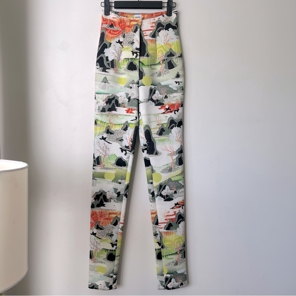 Opening Ceremony 5 Elements Colorful Print Neoprene High Rise Skinny Trousers 2 - Picture 10 of 14